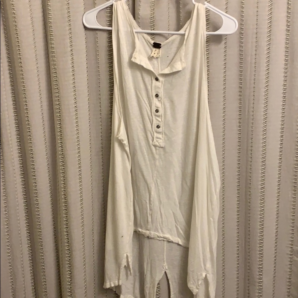 White free people hi low tank. Fits generously